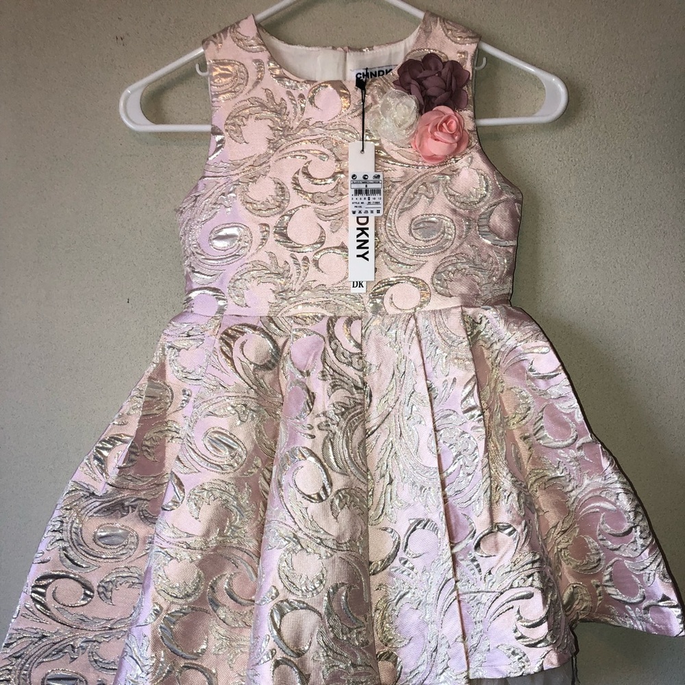 Pink and gold dress
